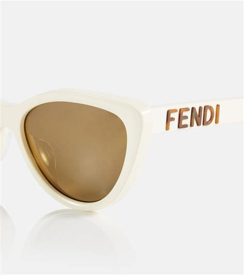 55mm gradient cat eye sunglasses fendi|Fendi cat eye sunglasses white.